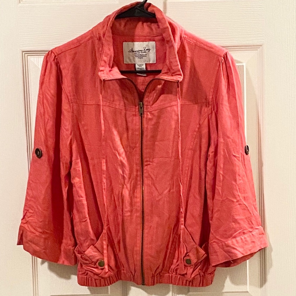 American Rag Coral Full Zip Jacket